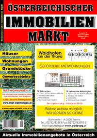 Gratis Ausgabe der Immobilienzeitschrift �sterreichischer Immobilien Markt zum downladen