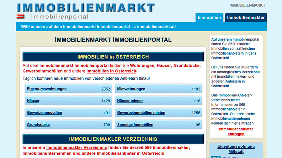 Immobilienmarkt Immobilienportal