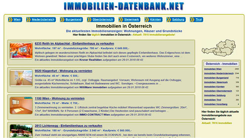 Immobilien Datenbank