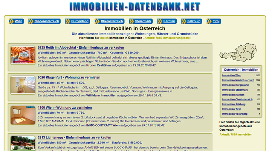 Immobilien-Datenbank